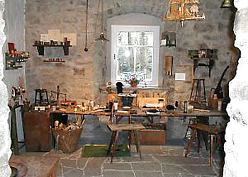 Arbeitsplatz eines Brstenmachers