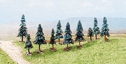 10 pine trees with roots