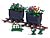 Two Tipper Wagons with Flowers